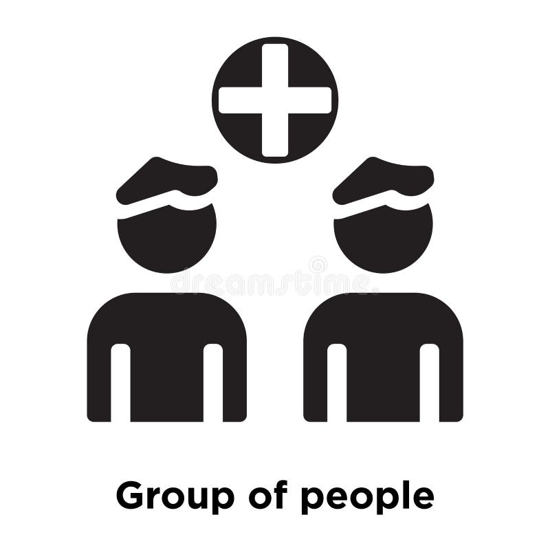 Vector del icono de grupo de personas aislado en el fondo blanco, logotipo c ilustración del vector Vector del icono de grupo de personas aislado en el fondo blanco, logotipo c ilustración del vector