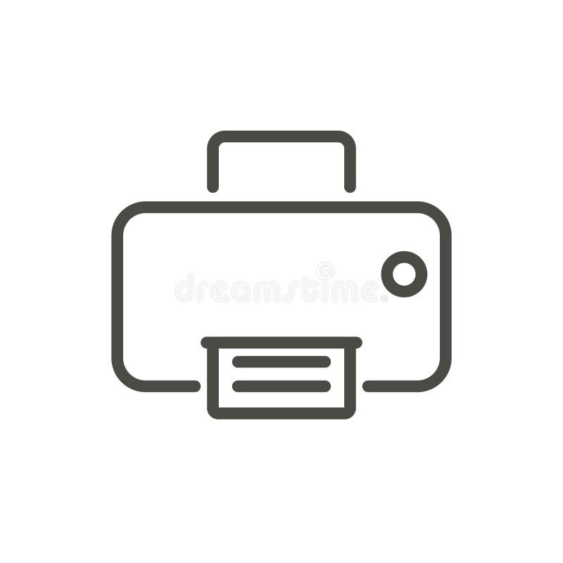 Icono vectorial de impresora. Símbolo de fax en línea libre illustration