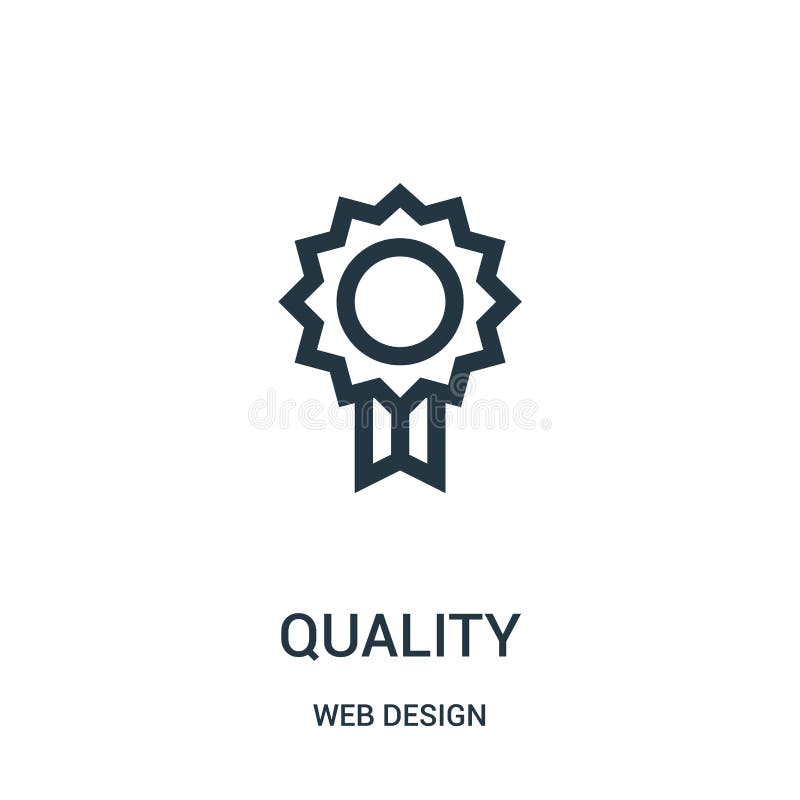 Vector del icono de la calidad de la colección del diseño web L? nea fina ejemplo del vector del icono del esquema de la calidad stock de ilustración
