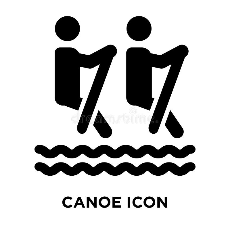 Vector del icono de la canoa aislado en el fondo blanco, concepto del logotipo de stock de ilustración