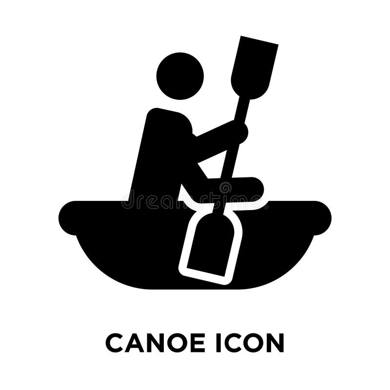 Vector del icono de la canoa aislado en el fondo blanco, concepto del logotipo de ilustración del vector