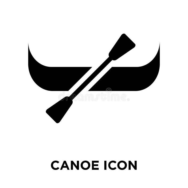 Vector del icono de la canoa aislado en el fondo blanco, concepto del logotipo de stock de ilustración