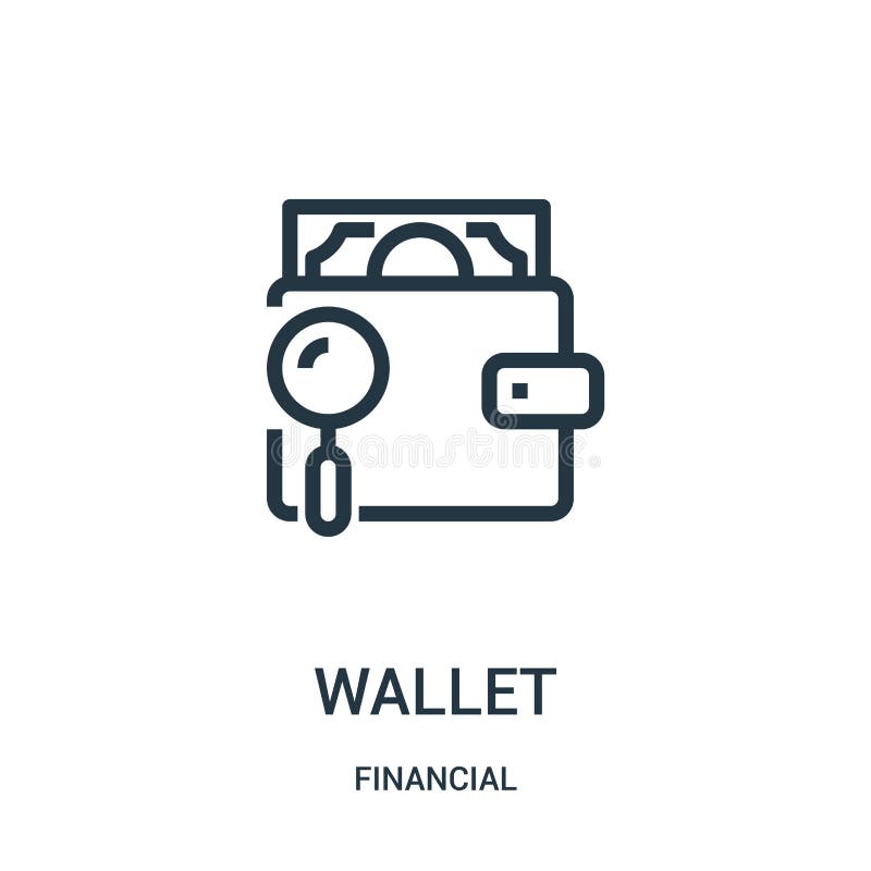 vector del icono de la cartera de la colección financiera Línea fina ejemplo del vector del icono del esquema de la cartera Símbo ilustración del vector vector del icono de la cartera de la colección financiera Línea fina ejemplo del vector del icono del esquema de la cartera Símbo ilustración del vector