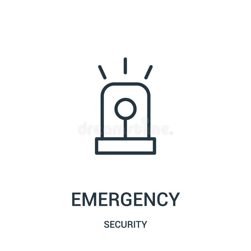 vector del icono de la emergencia de la colección de la seguridad Línea fina ejemplo del vector del icono del esquema de la emerg libre illustration vector del icono de la emergencia de la colección de la seguridad Línea fina ejemplo del vector del icono del esquema de la emerg libre illustration