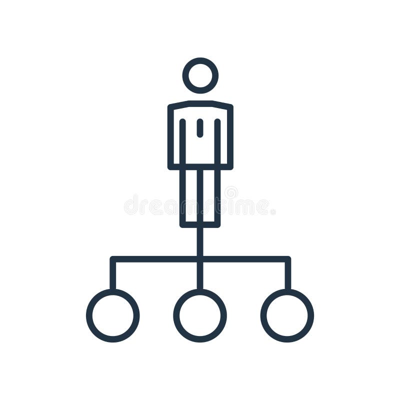 Vector del icono de la estructura jerárquica aislado en el fondo blanco, muestra de la estructura jerárquica ilustración del vector Vector del icono de la estructura jerárquica aislado en el fondo blanco, muestra de la estructura jerárquica ilustración del vector