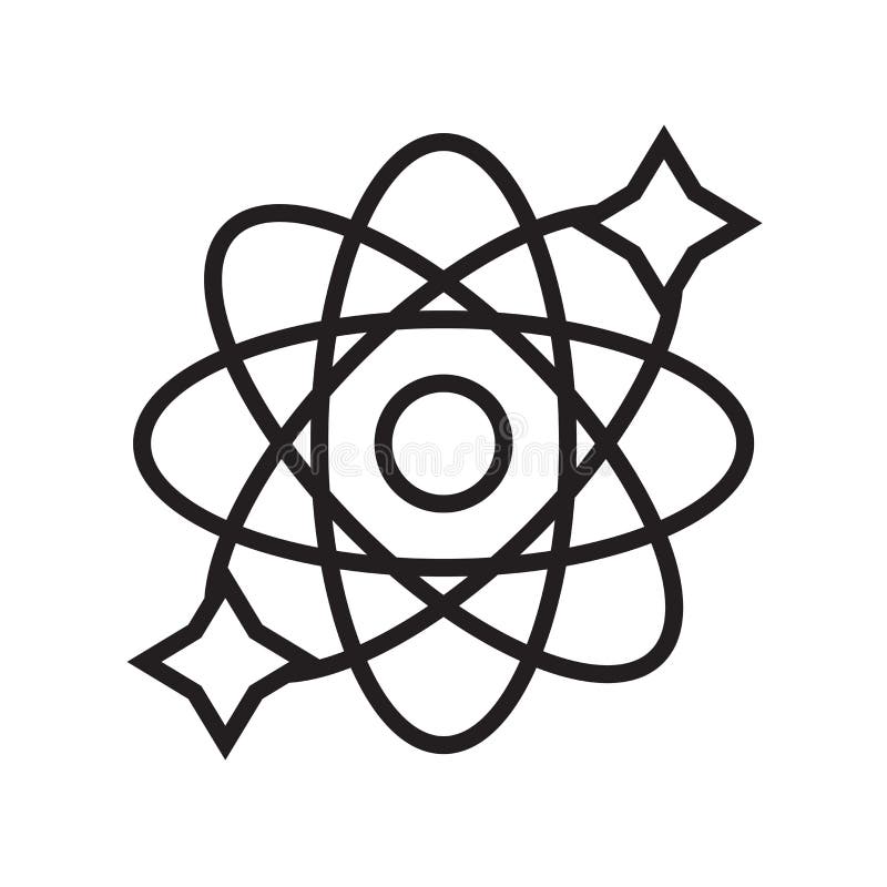 Vector del icono de la física aislado en el fondo blanco, muestra de la física libre illustration Vector del icono de la física aislado en el fondo blanco, muestra de la física libre illustration