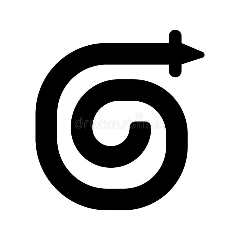Vector del icono de la manguera aislado en el fondo blanco, muestra de la manguera ilustración del vector Vector del icono de la manguera aislado en el fondo blanco, muestra de la manguera ilustración del vector
