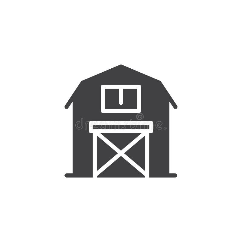 Icono vectorial de granero stock de ilustración