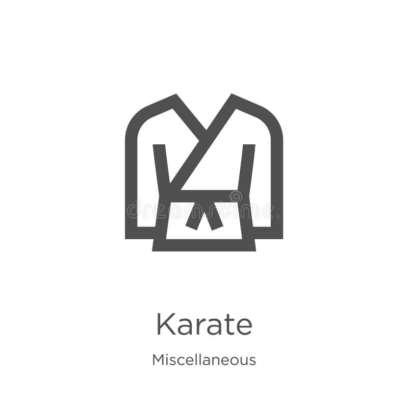 vector del icono del karate de la colección diversa Línea fina ejemplo del vector del icono del esquema del karate Esquema, línea libre illustration vector del icono del karate de la colección diversa Línea fina ejemplo del vector del icono del esquema del karate Esquema, línea libre illustration