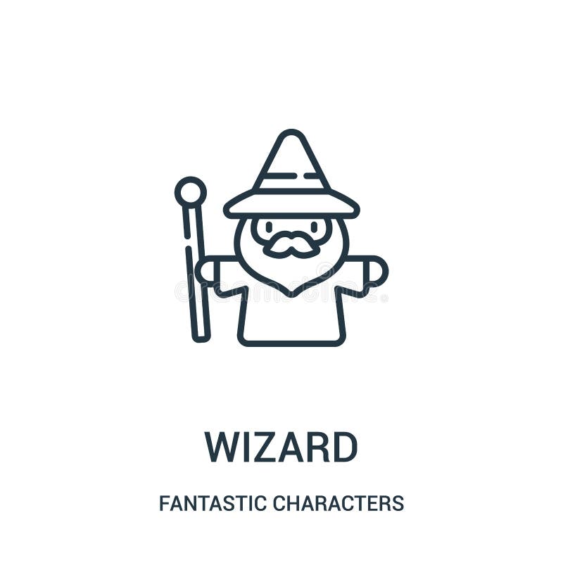 vector del icono del mago de la colección fantástica de los caracteres Línea fina ejemplo del vector del icono del esquema del ma libre illustration vector del icono del mago de la colección fantástica de los caracteres Línea fina ejemplo del vector del icono del esquema del ma libre illustration