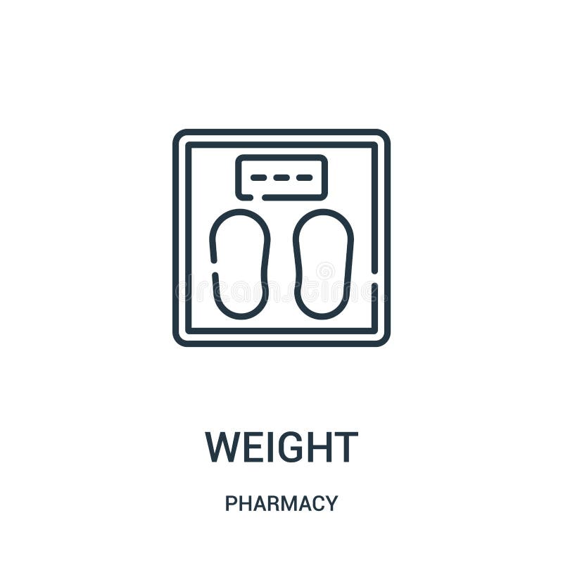 vector del icono del peso de la colección de la farmacia L?nea fina ejemplo del vector del icono del esquema del peso stock de ilustración vector del icono del peso de la colección de la farmacia L?nea fina ejemplo del vector del icono del esquema del peso stock de ilustración