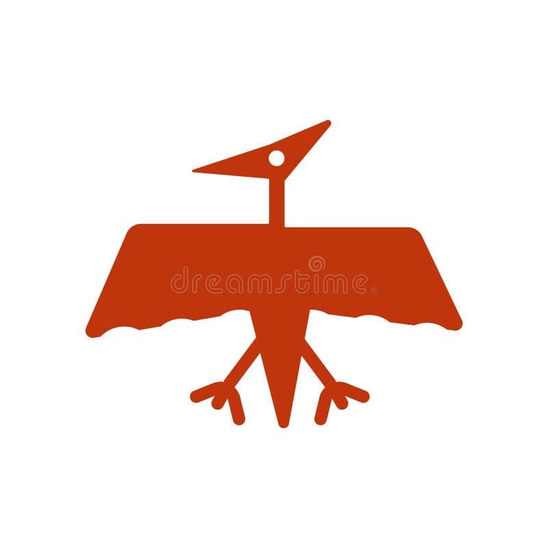 Vector del icono del pterodáctilo aislado en el fondo blanco, muestra del pterodáctilo, símbolos históricos de la Edad de Piedra stock de ilustración Vector del icono del pterodáctilo aislado en el fondo blanco, muestra del pterodáctilo, símbolos históricos de la Edad de Piedra stock de ilustración