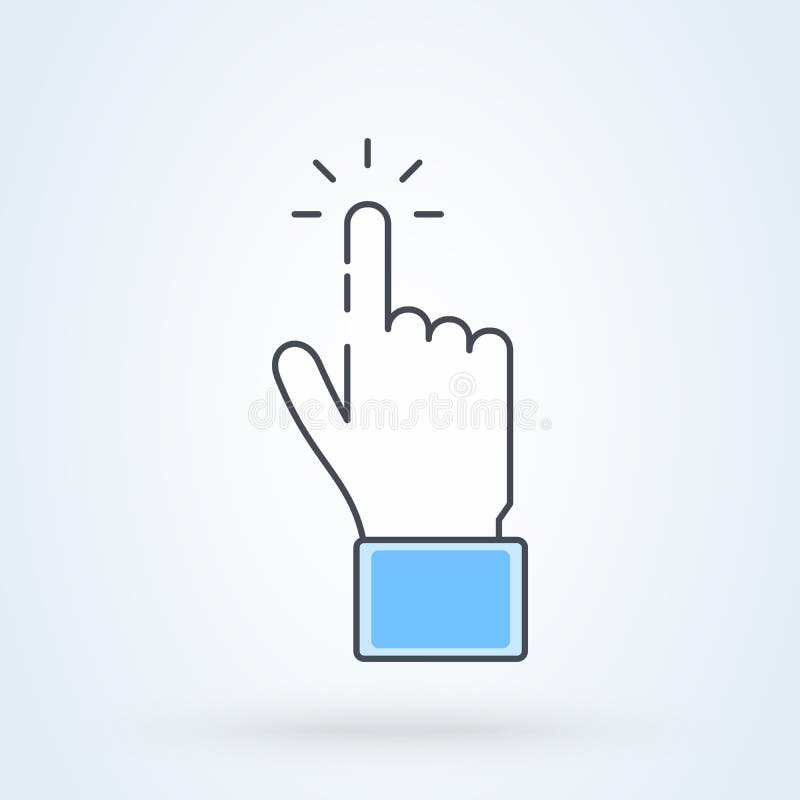 Vector del icono del tecleo del finger diseño del símbolo del ejemplo del indicador de la mano del ratón libre illustration Vector del icono del tecleo del finger diseño del símbolo del ejemplo del indicador de la mano del ratón libre illustration
