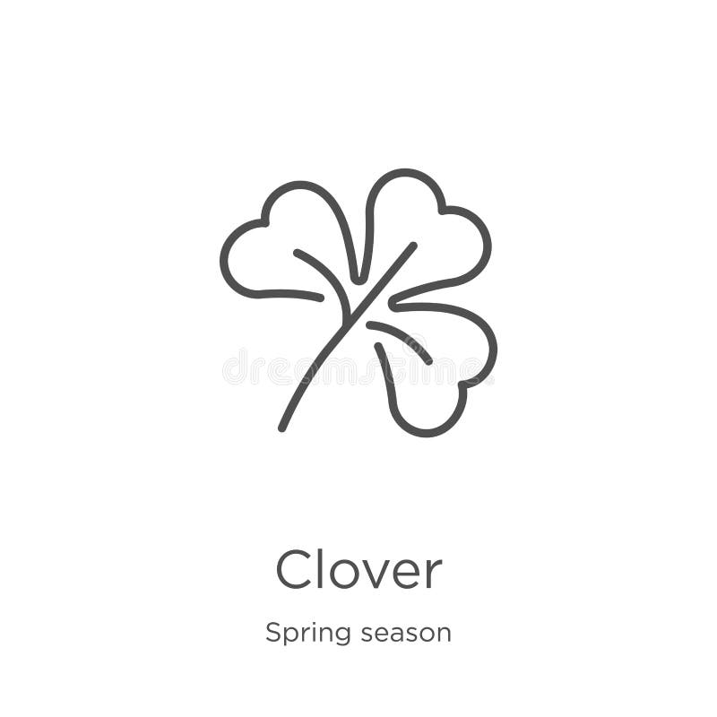 vector del icono del trébol de la colección de la estación de primavera L?nea fina ejemplo del vector del icono del esquema del t stock de ilustración vector del icono del trébol de la colección de la estación de primavera L?nea fina ejemplo del vector del icono del esquema del t stock de ilustración