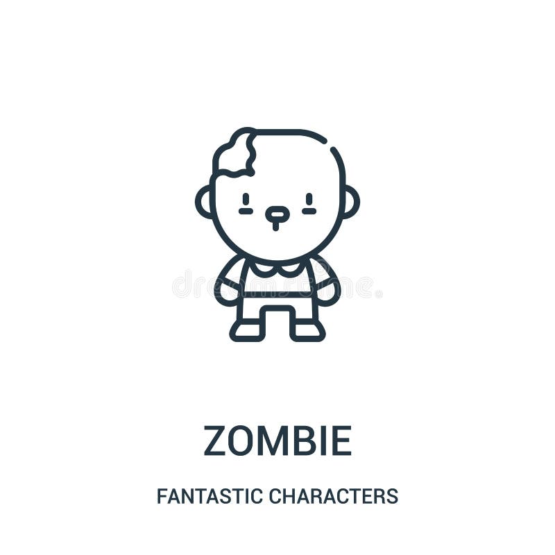 vector del icono del zombi de la colección fantástica de los caracteres Línea fina ejemplo del vector del icono del esquema del z stock de ilustración vector del icono del zombi de la colección fantástica de los caracteres Línea fina ejemplo del vector del icono del esquema del z stock de ilustración
