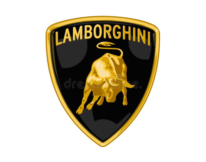 Logo Lamborghini foto de archivo editorial. Ilustración de coche - 124368733