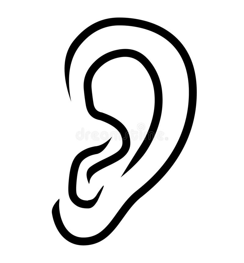Vector del logotipo del icono del oído Ejemplo del oído libre illustration Vector del logotipo del icono del oído Ejemplo del oído libre illustration