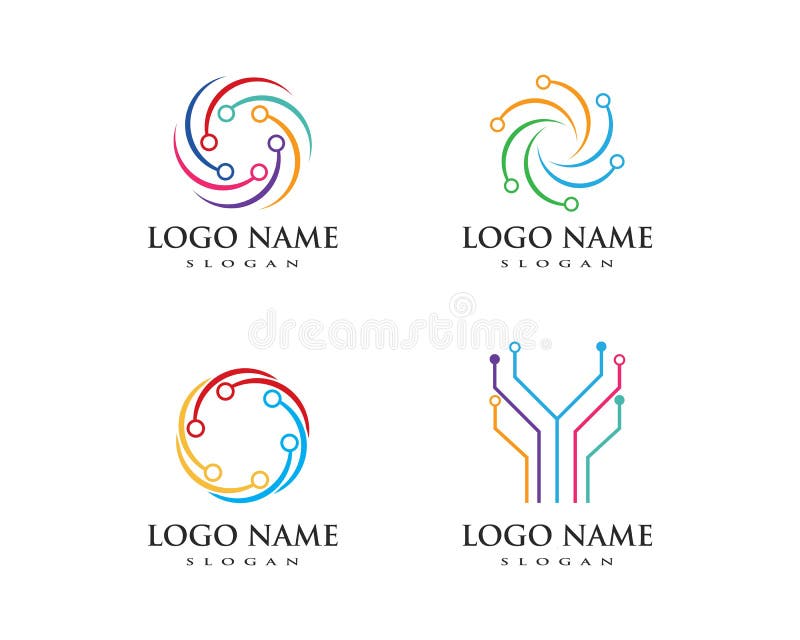 vector del logotipo del ilustration de la tecnología de circuito stock de ilustración vector del logotipo del ilustration de la tecnología de circuito stock de ilustración