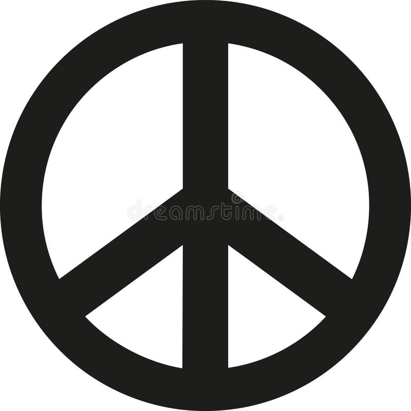 Vector del signo de la paz