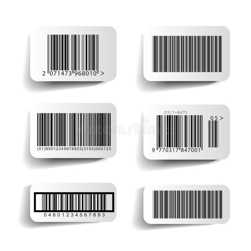 Vector Del Sistema De Etiqueta De Código De Barras Ilustración del Vector - Ilustración de compras: