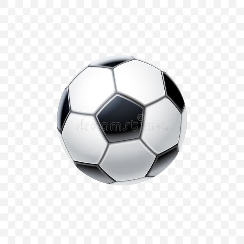 Vector den realistischen Ball des Fußballs 3d in Schwarzweiss für Fußball lokalisiert auf transparentem Hintergrund Ausrüstung un stock abbildung Vector den realistischen Ball des Fußballs 3d in Schwarzweiss für Fußball lokalisiert auf transparentem Hintergrund Ausrüstung un stock abbildung