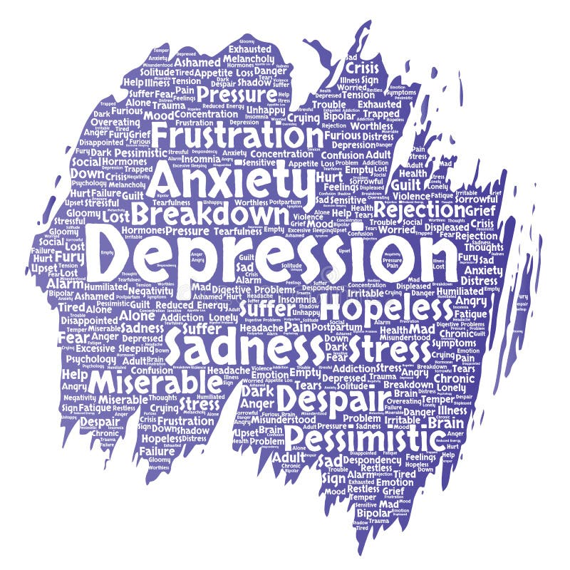 Vector Depression Mental Emotional Disorder Problem Stock Vector ...