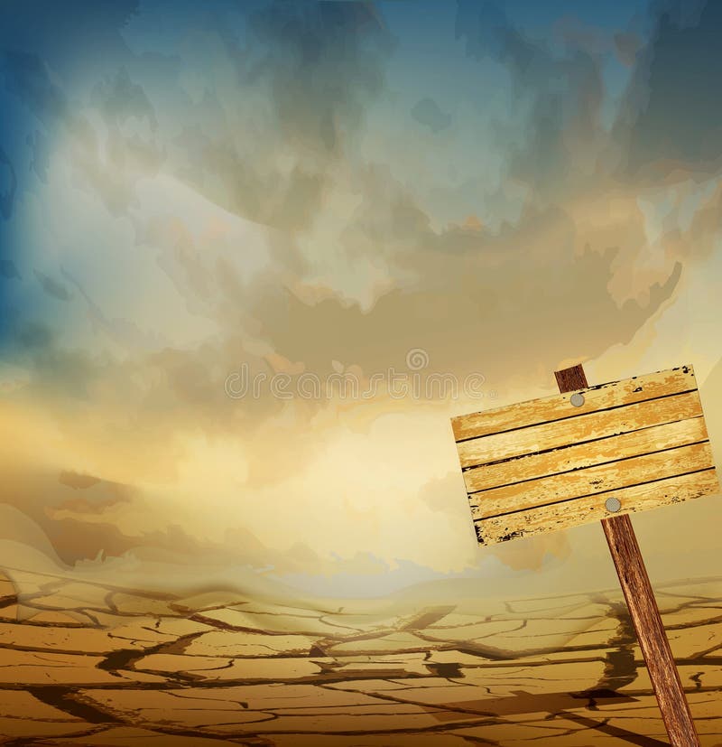 Vector desert landscape royalty free illustration