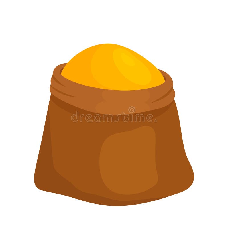 Vector Design of Bag and Corn Icon. Collection of Bag and Bakery Stock Vector Illustration