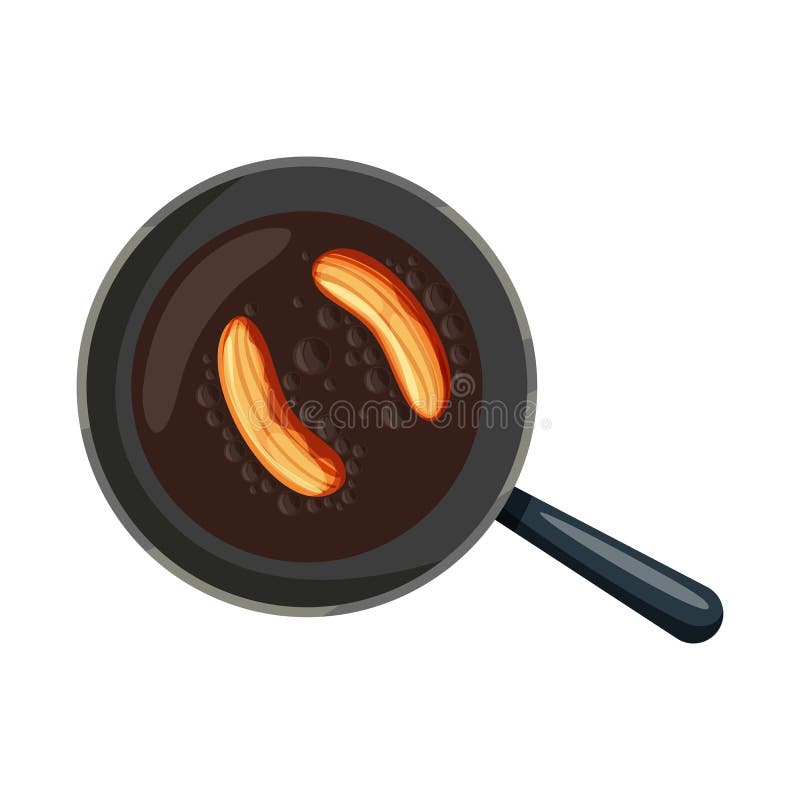 Vector Design of Banana and Fried Logo. Collection of Banana and Fruit Stock Vector Illustration