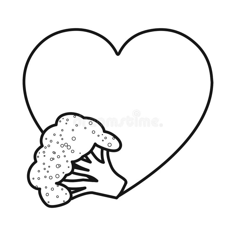 veggies clipart black and white hearts