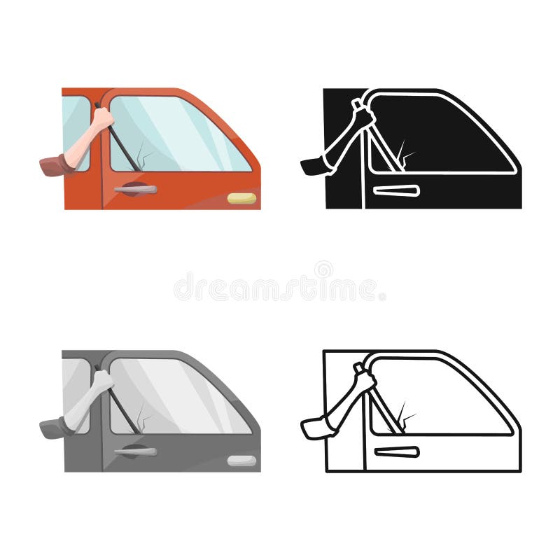 Vector design of car and theft symbol. Collection of car and auto vector icon for stock. Vector design of car and theft symbol. Collection of car and auto vector icon for stock.
