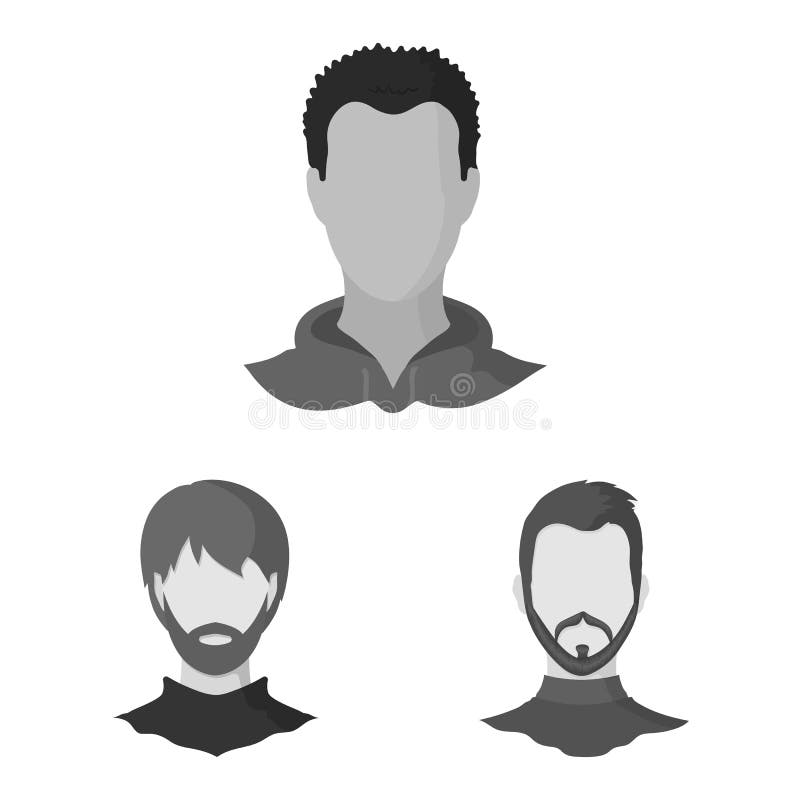 Vector Design of Character and Profile Symbol. Set of Character and