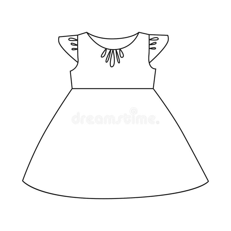 Vector Design of Dress and Girl Sign. Set of Dress and Princess Stock ...