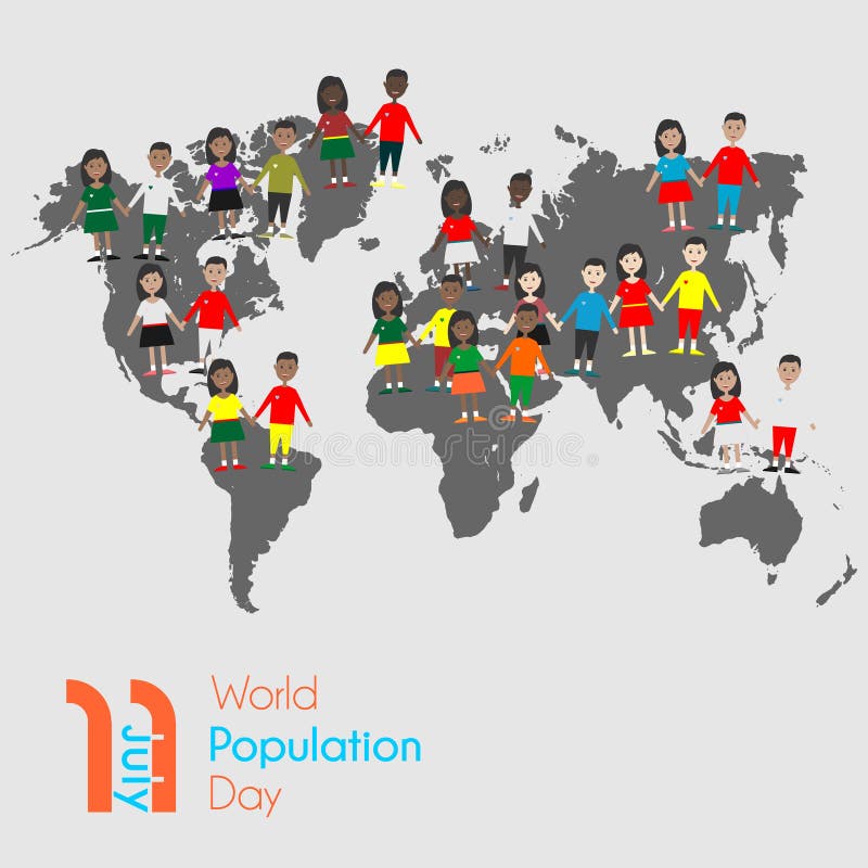 World people population. Population Day vectors.