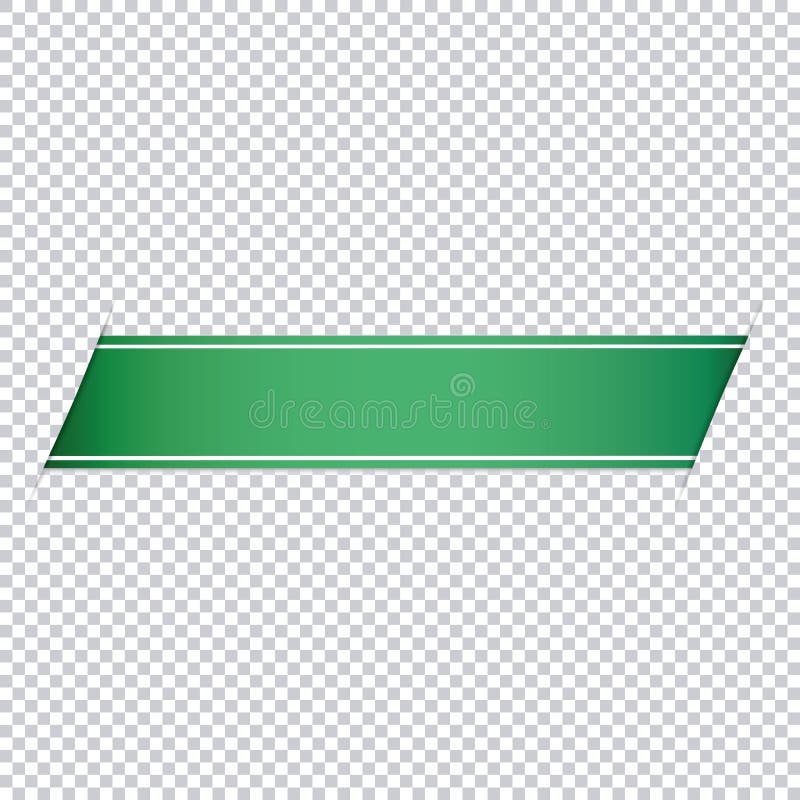 NEW Green Ribbon Banner with Green Round Banner on White Background Stock Vector
