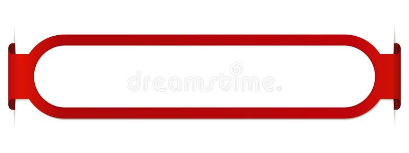 Red Banner with Place for Text on White Background Stock Vector -  Illustration of shadow, design: 168506694