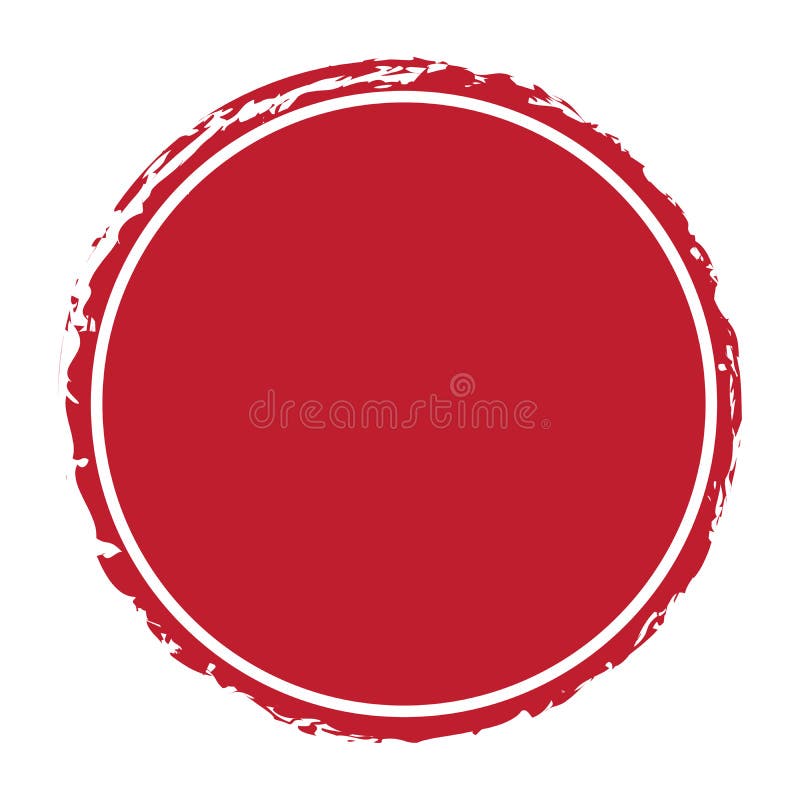 Red Round Banner - Brush Painted Circle Banner on White Background Stock  Vector - Illustration of stamp, frame: 180991796