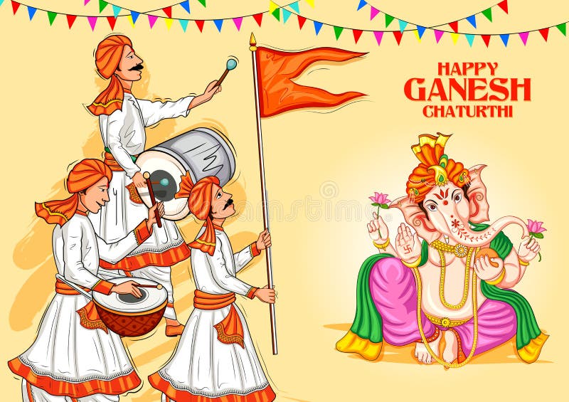Indian Lord Ganpati for Ganesh Chaturthi Festival of India Stock Vector -  Illustration of ganesh, deity: 156944413