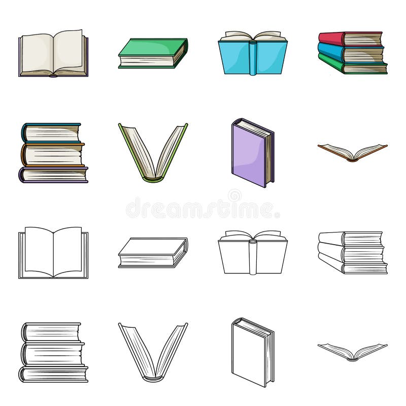 Vector Design Of Library And Textbook Logo. Set Of Library ...