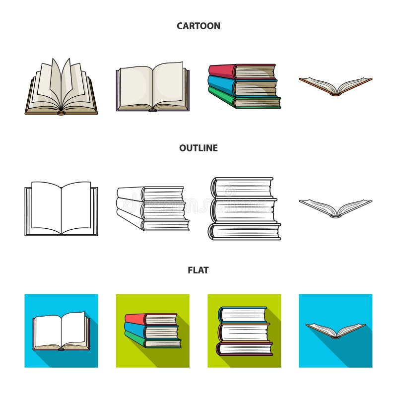 Download Vector Design Of Library And Textbook Logo. Set Of Library And School Vector Icon For Stock ...