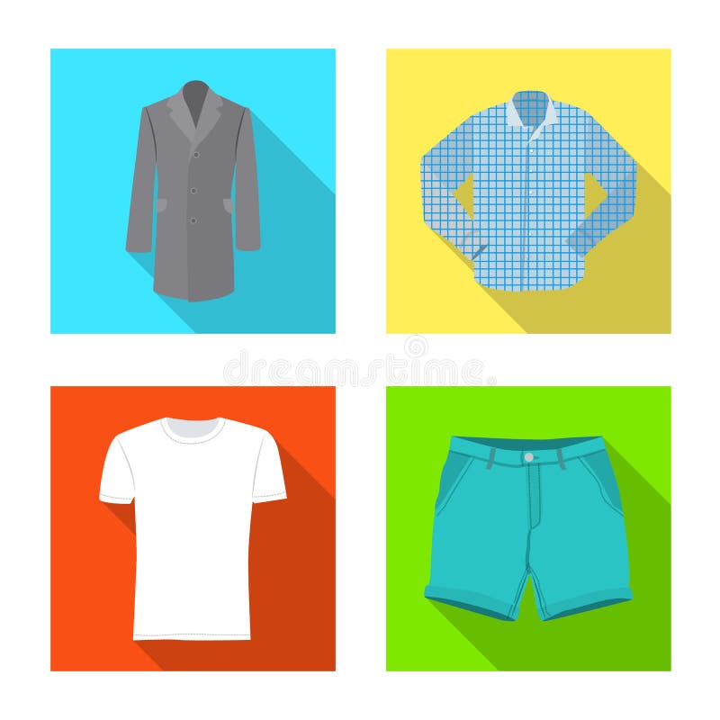 Vector Design of Man and Clothing Icon. Set of Man and Wear Vector Icon ...