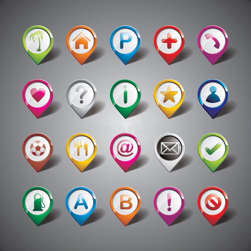 Vector design with pointer icon set on gray backgr vector illustration