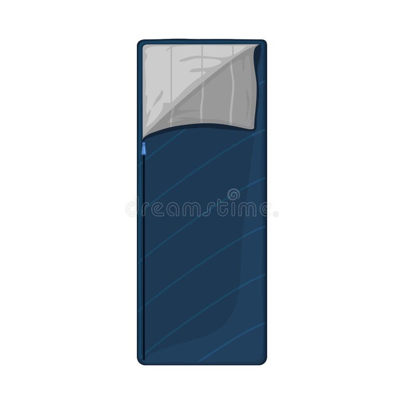 Vector design of sack and blanket logo. Web element of sack and sleeping stock symbol for web. royalty free illustration