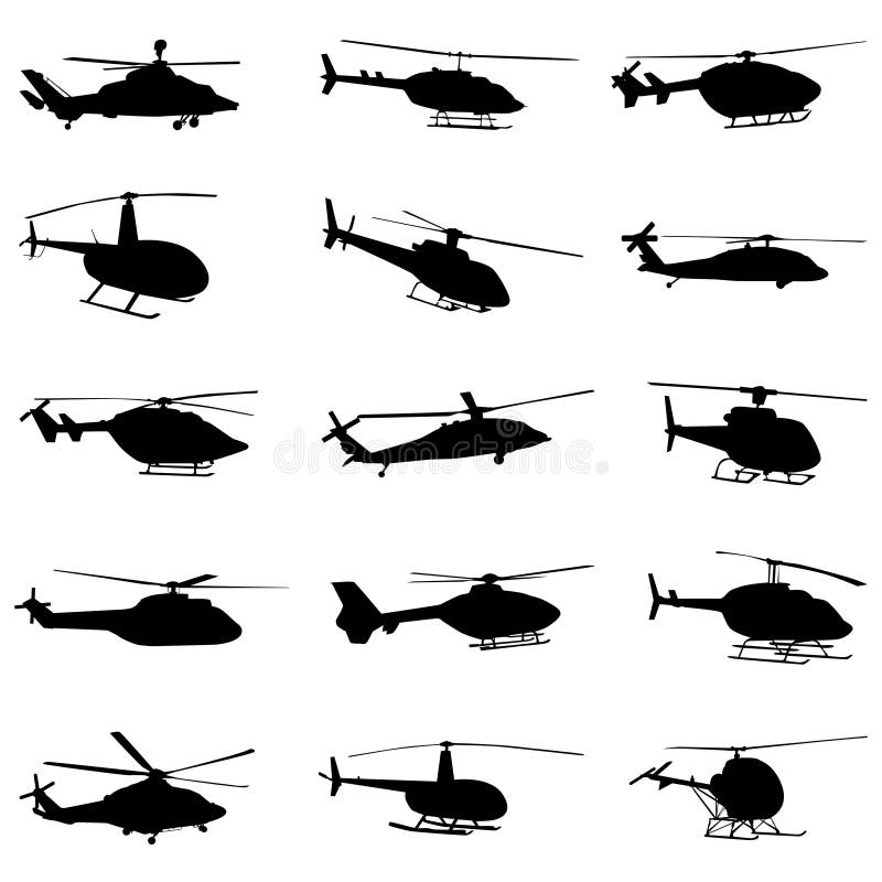 Vector determinado del helicóptero