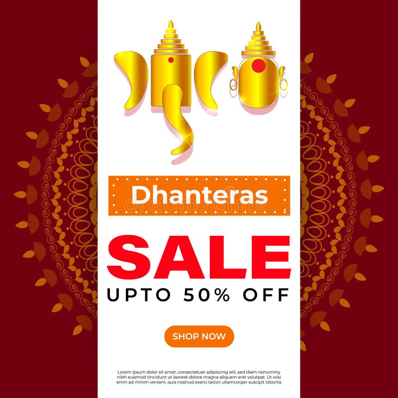 Vector Dhantera Sale Banner Indian Festive Offer Stock Vector Vector Dhantera Sale Banner Indian Festive Offer Stock Vector