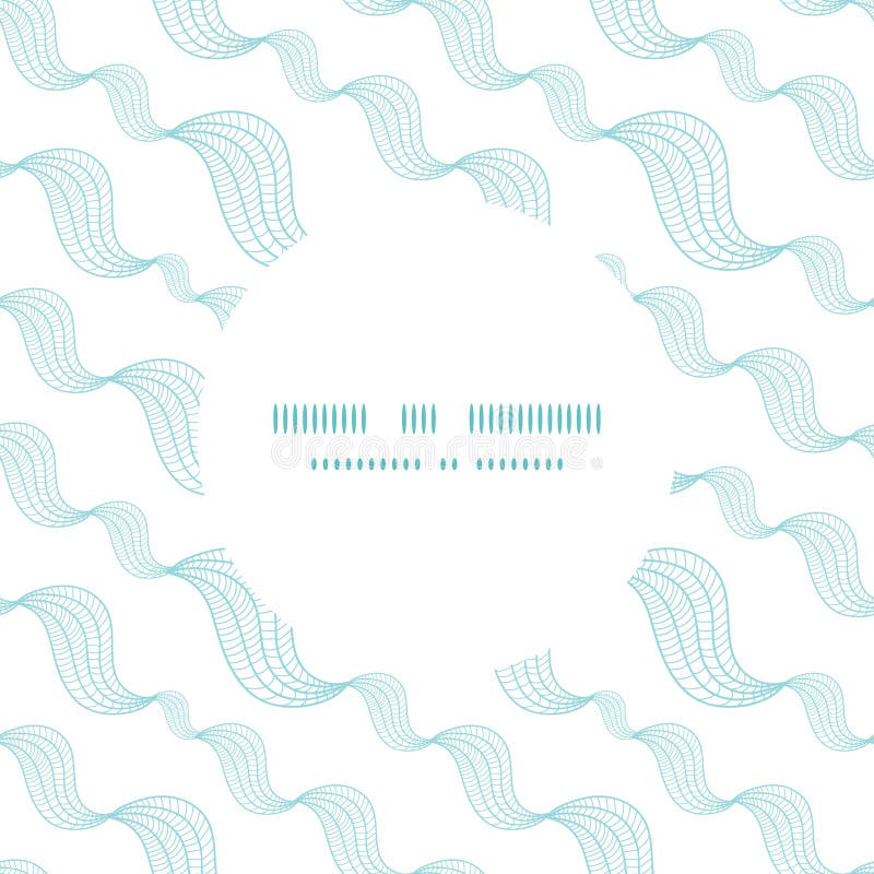 Vector diagonal abstract waves circle frame vector illustration