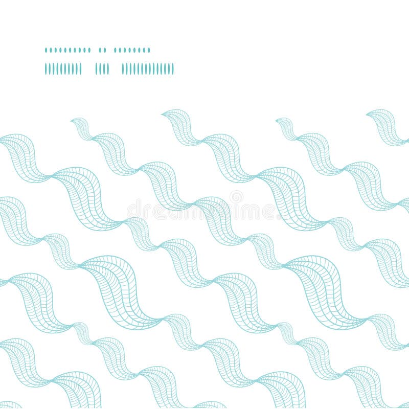 Vector diagonal abstract waves horizontal frame royalty free illustration