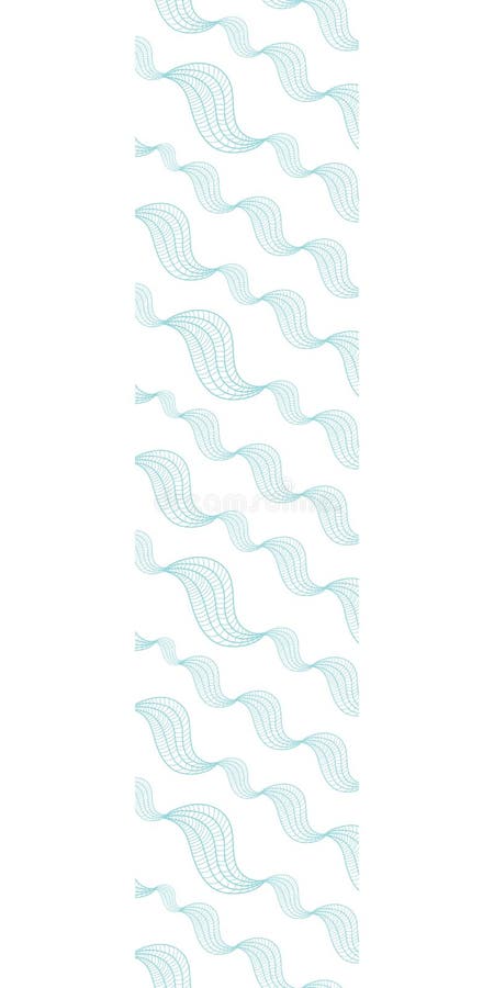Vector diagonal abstract waves vertical border vector illustration