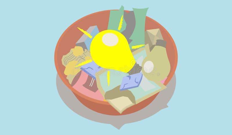 Vector die het concept beste afschilderen uit afval stock illustratie Vector die het concept beste afschilderen uit afval stock illustratie
