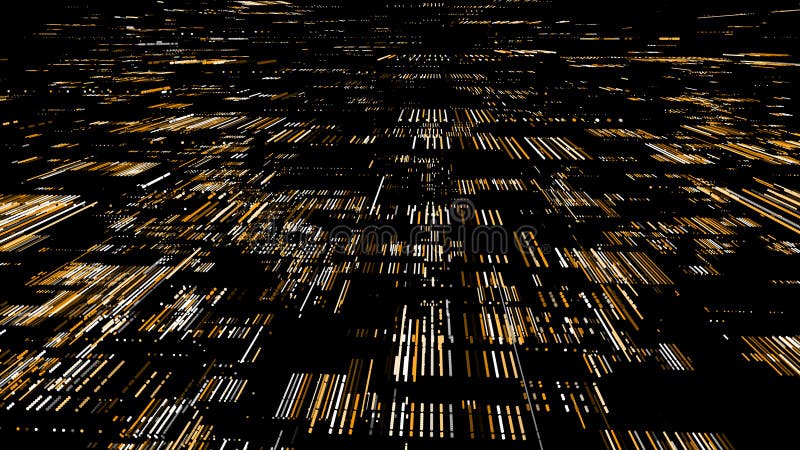 Vector digital database cyberspace. Decoding algorithms hacked software. Cyber security with moving particles. Big data stock illustration